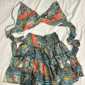 pattern skirt and top set